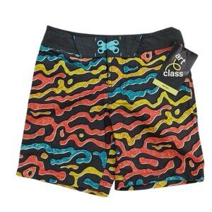 Art Class Swim Trunks Multicolor Adjustable Waist Mesh Lined Summer Boys Size 4
